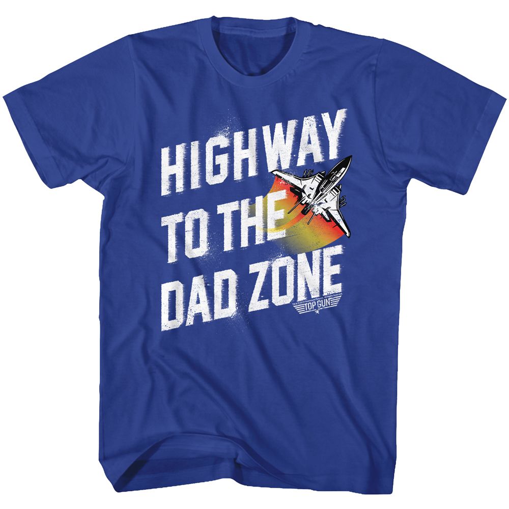 TOP GUN-HWY TO DAD ZONE-ROYAL ADULT S/S TSHIRT