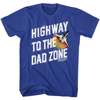 Thumbnail for TOP GUN-HWY TO DAD ZONE-ROYAL ADULT S/S TSHIRT