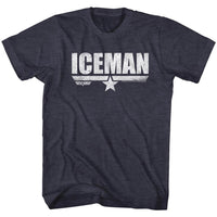 Thumbnail for TOP GUN-ICE MAN-NAVY HEATHER ADULT S/S TSHIRT