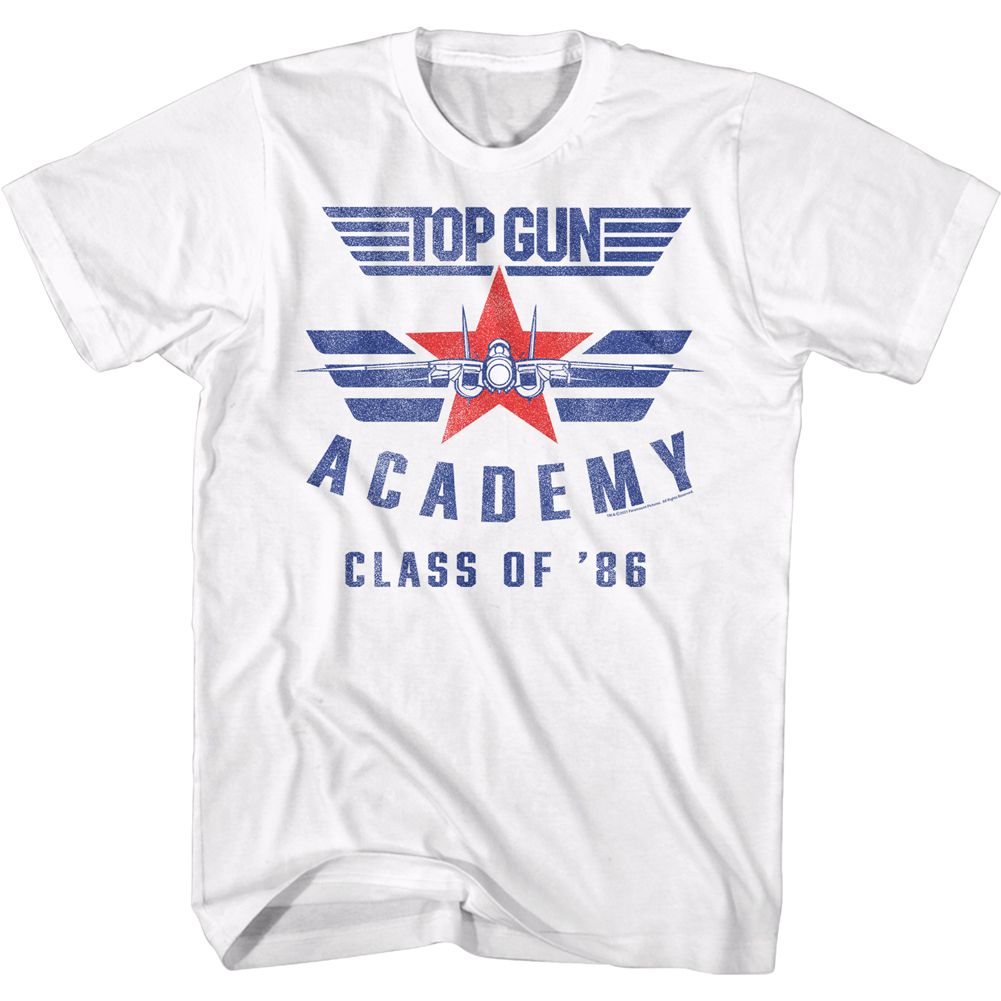 TOP GUN-TOP GUN ACADEMY 86-WHITE ADULT S/S TSHIRT