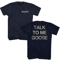 Thumbnail for TOP GUN-TOP GUN TALK TO ME FRONT AND BACK-NAVY ADULT S/S TSHIRT