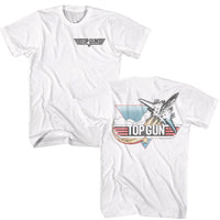 Thumbnail for TOP GUN-TOP GUN VINTAGE JET F B-WHITE ADULT S/S TSHIRT