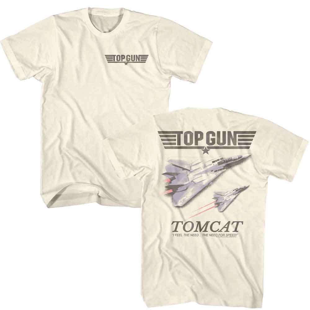 TOP GUN TOMCAT-NATURAL ADULT S/S TSHIRT