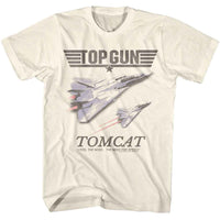 Thumbnail for TOP GUN-TOP GUN TOMCAT-NATURAL ADULT S/S TSHIRT