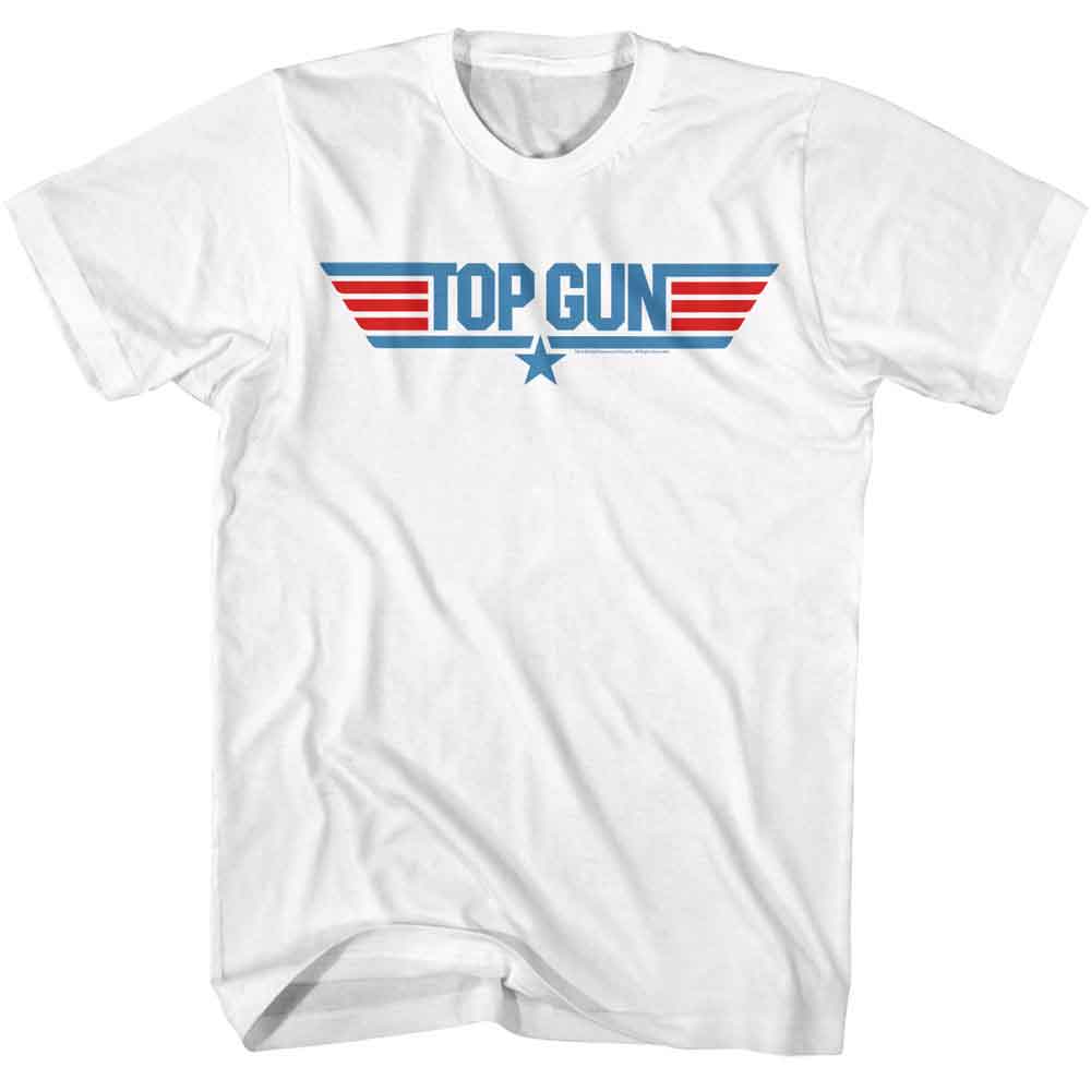 TOP GUN-TOP GUN LOGO-WHITE ADULT S/S TSHIRT