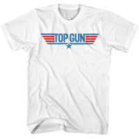 Thumbnail for TOP GUN-TOP GUN LOGO-WHITE ADULT S/S TSHIRT