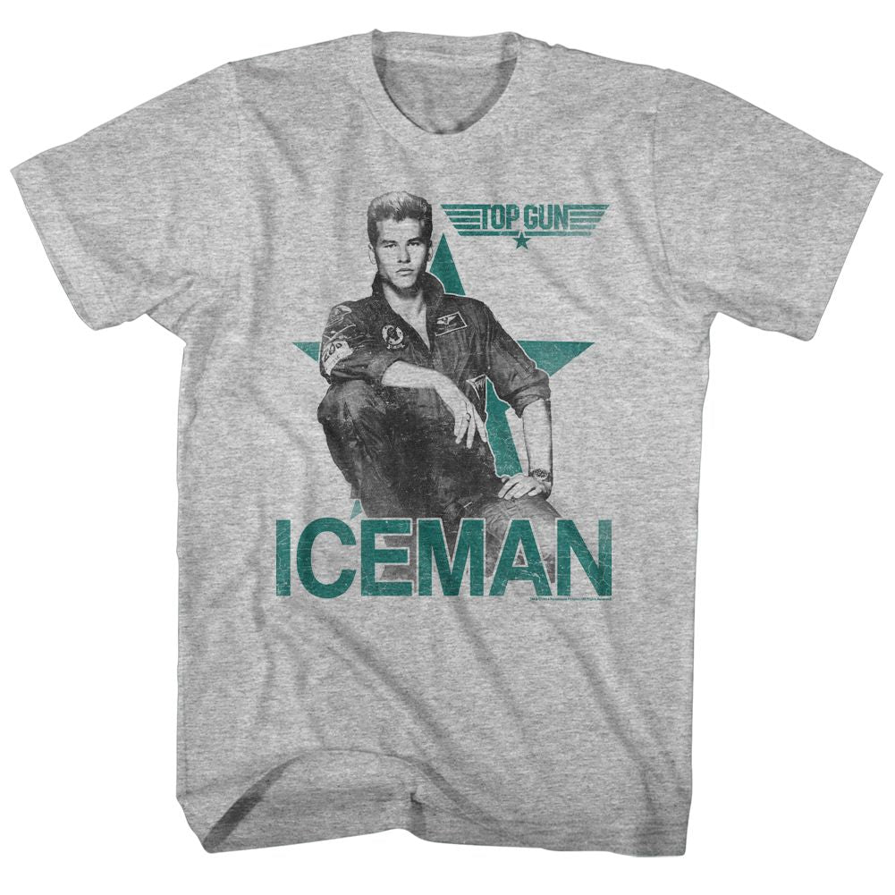 TOP GUN-ICEMAN-GRAY HEATHER ADULT S/S TSHIRT