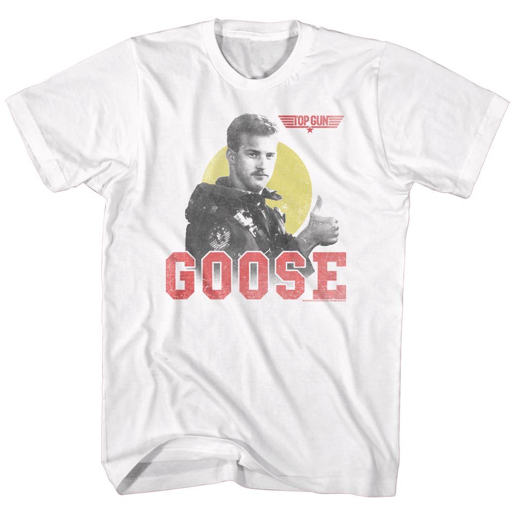TOP GUN-GOOSE-WHITE ADULT S/S TSHIRT