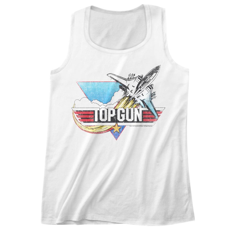 TOP GUN-FADE-WHITE ADULT TANK