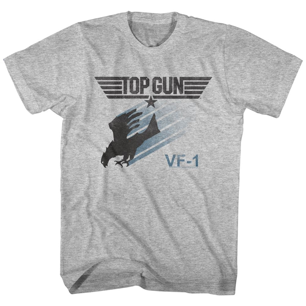 TOP GUN-BIRD OF THUNDER-GRAY HEATHER ADULT S/S TSHIRT