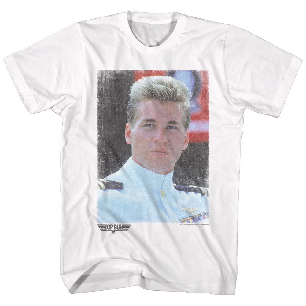 TOP GUN-ICEMAN FADE-WHITE ADULT S/S TSHIRT