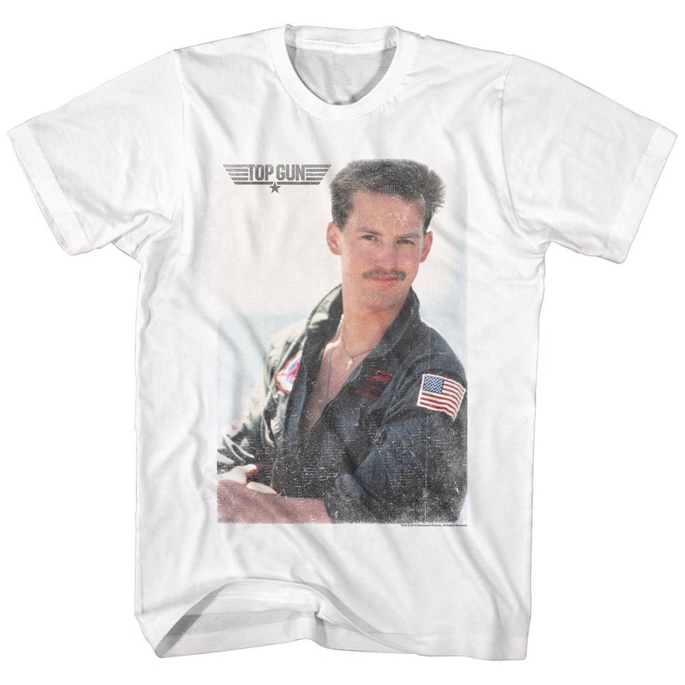 TOP GUN-GOOSE FADE-WHITE ADULT S/S TSHIRT