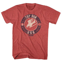 Thumbnail for TOP GUN-US T BIRD-RED HEATHER ADULT S/S TSHIRT