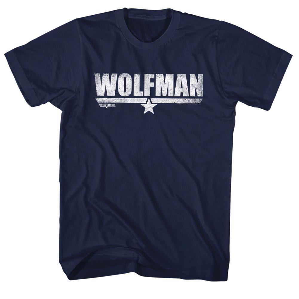 TOP GUN-WOLFMAN-NAVY ADULT S/S TSHIRT