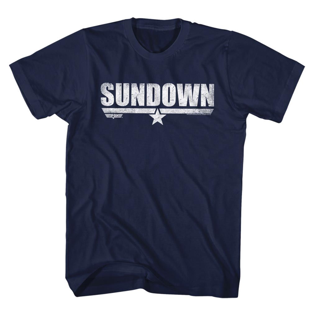 TOP GUN-SUNDOWN-NAVY ADULT S/S TSHIRT