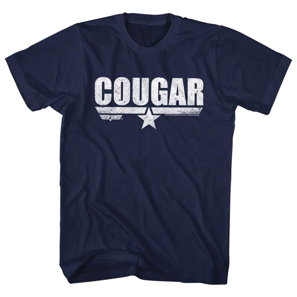 TOP GUN-COUGAR-NAVY ADULT S/S TSHIRT