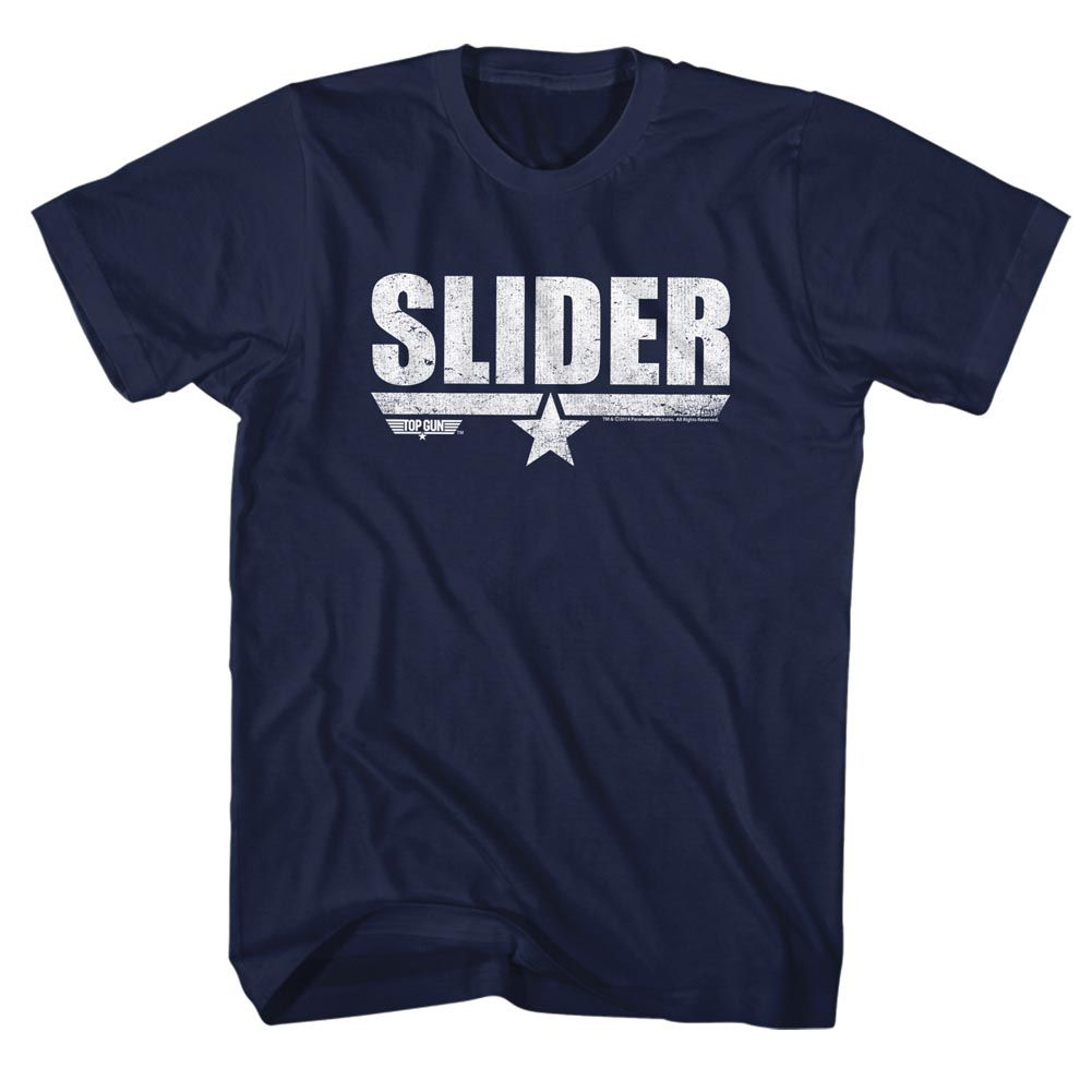 TOP GUN-SLIDER-NAVY ADULT S/S TSHIRT