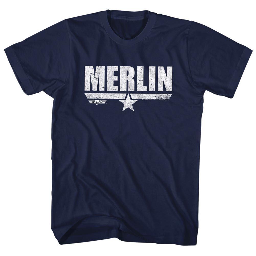 TOP GUN-MERLIN-NAVY ADULT S/S TSHIRT