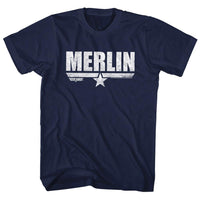 Thumbnail for TOP GUN-MERLIN-NAVY ADULT S/S TSHIRT