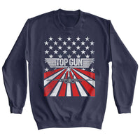 Thumbnail for TOP GUN-TOP GUN STARS AND STRIPES-NAVY ADULT L/S SWEATSHIRT