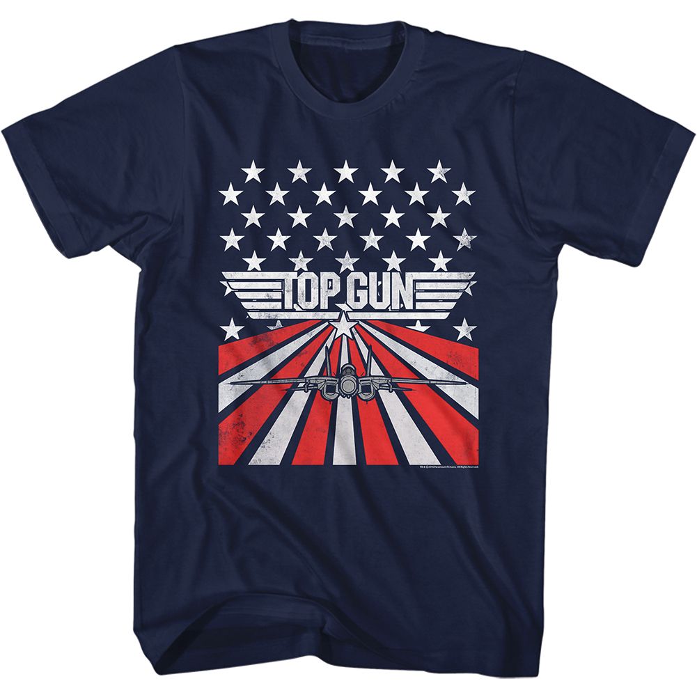 TOP GUN-STARS AND STRIPES-NAVY ADULT S/S TSHIRT