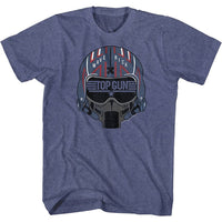 Thumbnail for TOP GUN-MAVERICK HELMET-VINTAGE BLUE HEATHER ADULT S/S TSHIRT