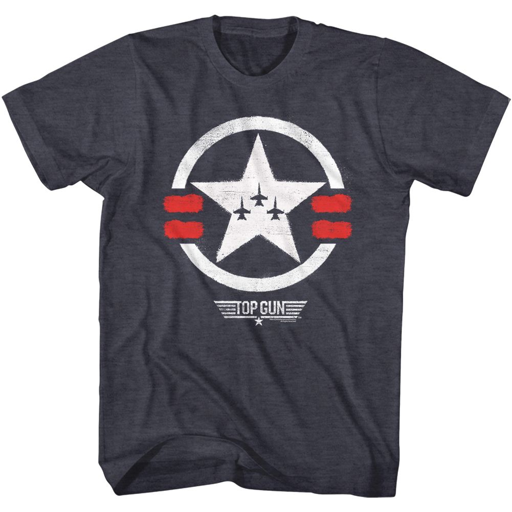 TOP GUN-TOP GUN PAINT-NAVY HEATHER ADULT S/S TSHIRT
