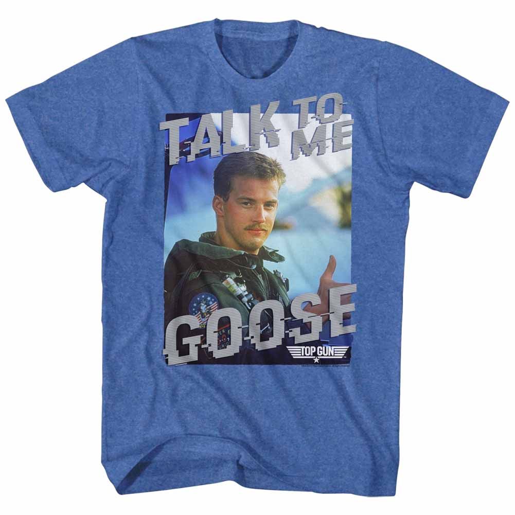 TOP GUN-TALK TO ME-ROYAL HEATHER ADULT S/S TSHIRT