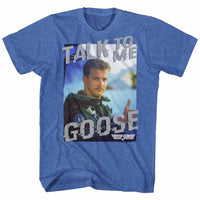 Thumbnail for TOP GUN-TALK TO ME-ROYAL HEATHER ADULT S/S TSHIRT
