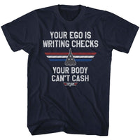 Thumbnail for TOP GUN-EGO CHECK-NAVY ADULT S/S TSHIRT