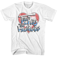 Thumbnail for TOM PETTY-TOM PETTY AMERICANA HEART AND LOGO-WHITE ADULT S/S TSHIRT