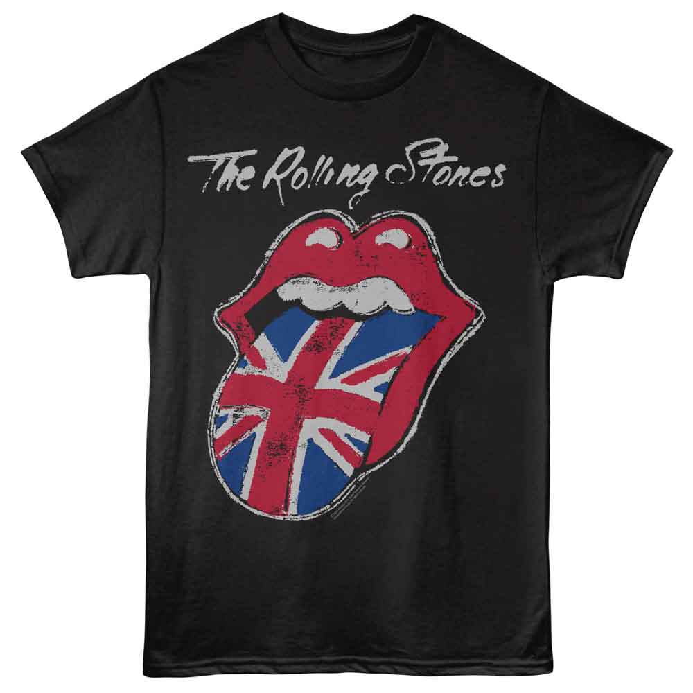 ROLLING STONES-ROLLING STONES PAINTED UK TONGUE-BLACK ADULT S/S TSHIRT