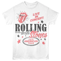 Thumbnail for ROLLING STONES-ROLLING STONES 1975 AMERICAN TOUR-WHITE ADULT S/S TSHIRT