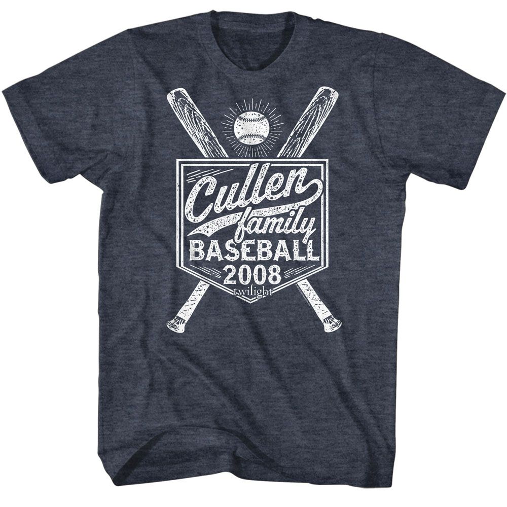 TWILIGHT-TWILIGHT BASEBALL 1-NAVY HEATHER ADULT S/S TSHIRT