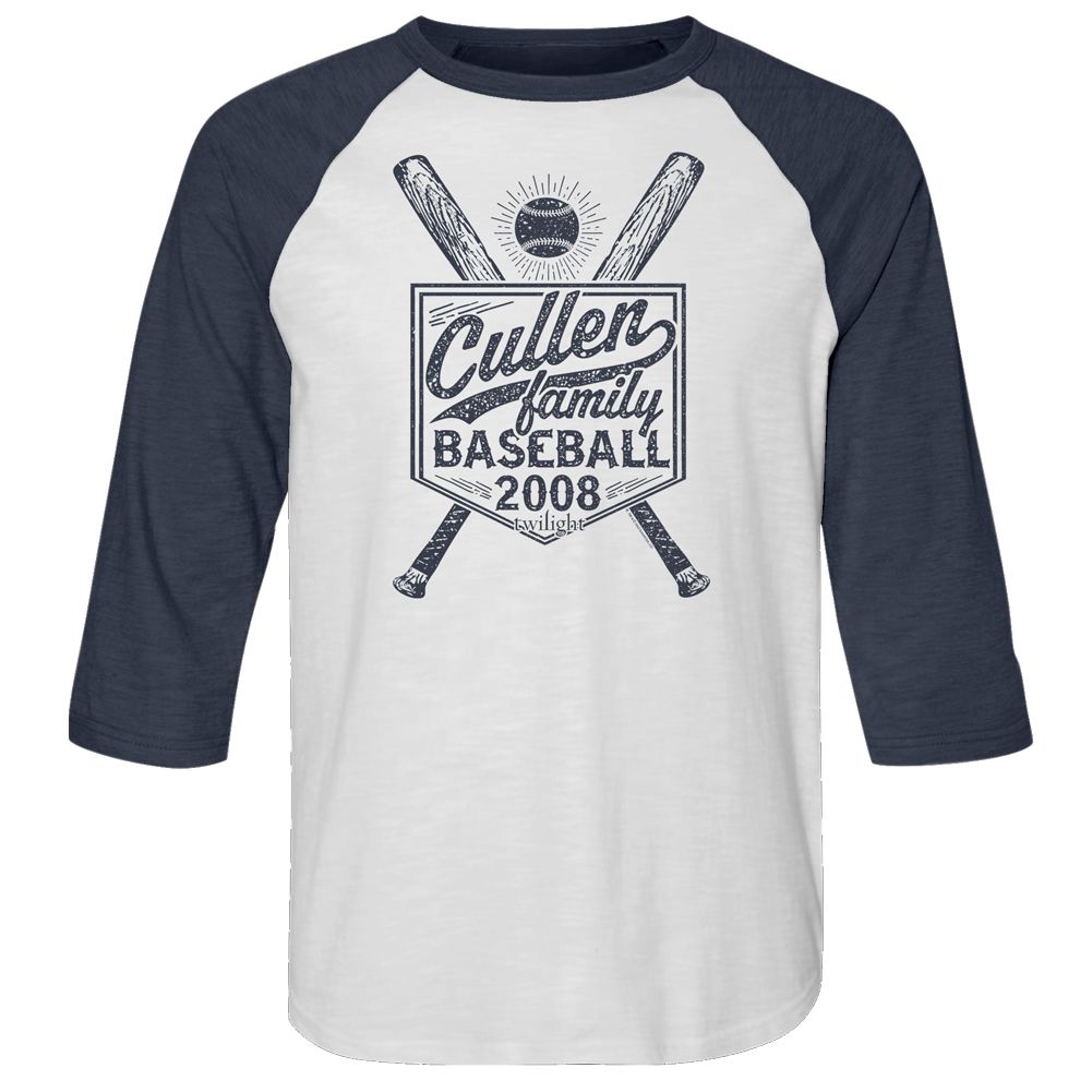 TWILIGHT-TWILIGHT BASEBALL 2-WHITE HEATHER/INDIGO ADULT 3/4 SLEEVE RAGLAN