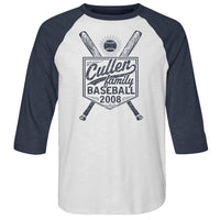 Thumbnail for TWILIGHT-TWILIGHT BASEBALL 2-WHITE HEATHER/INDIGO ADULT 3/4 SLEEVE RAGLAN