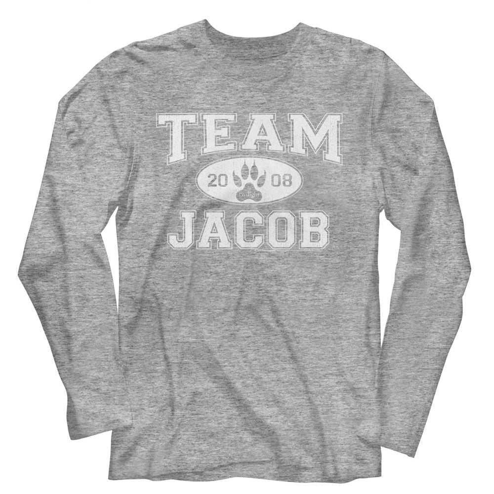 TWILIGHT-TWILIGHT TEAM JACOB-GRAY HEATHER ADULT L/S TSHIRT