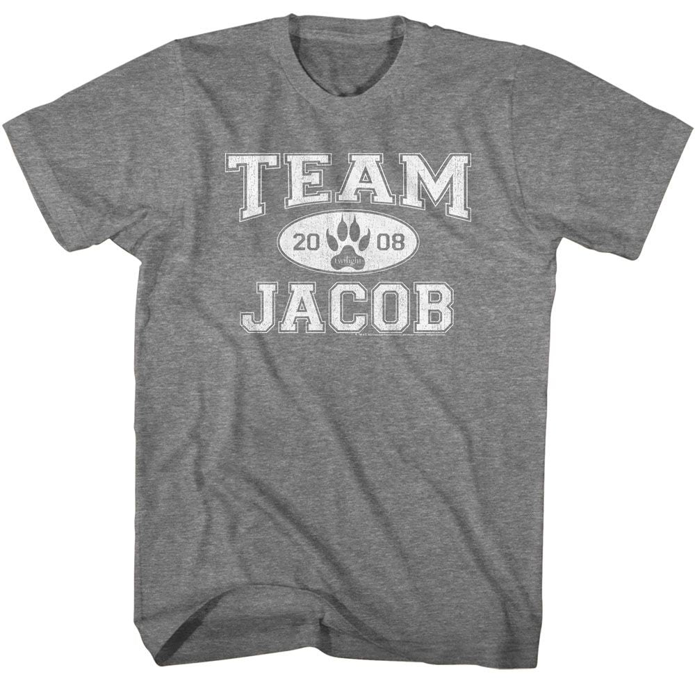 TWILIGHT-TWILIGHT TEAM JACOB-GRAPHITE HEATHER ADULT S/S TSHIRT