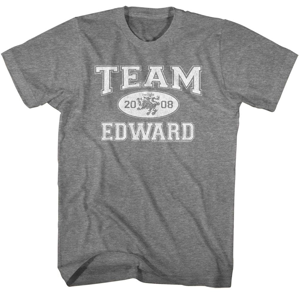 TWILIGHT-TWILIGHT TEAM EDWARD-GRAPHITE HEATHER ADULT S/S TSHIRT