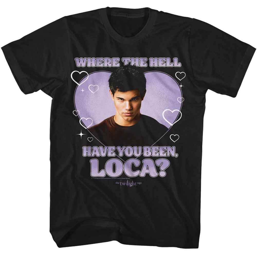 TWILIGHT-TWILIGHT LOCA HEART RECOLOR-BLACK ADULT S/S TSHIRT