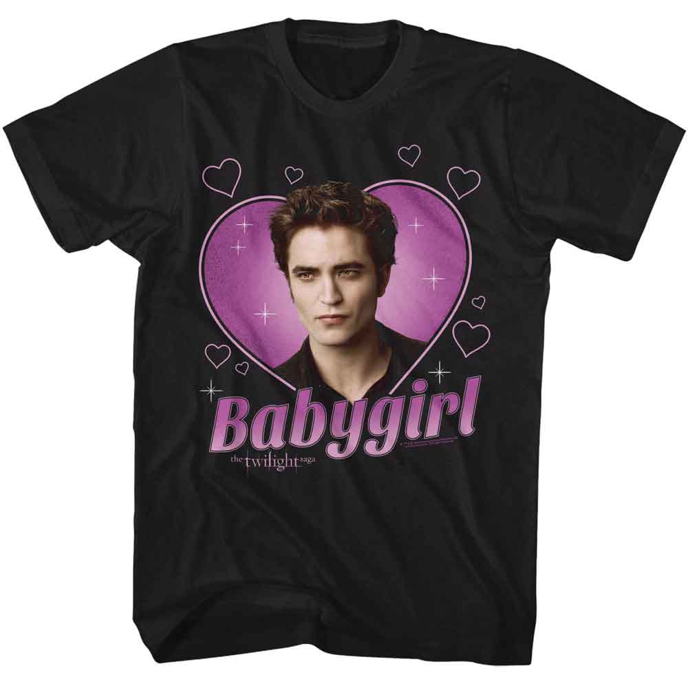 TWILIGHT-TWILIGHT BABYGIRL EDWARD ALT IMAGE-BLACK ADULT S/S TSHIRT