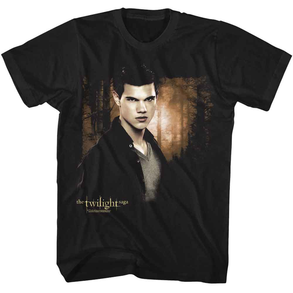 TWILIGHT-TWILIGHT JACOB AND FOREST-BLACK ADULT S/S TSHIRT