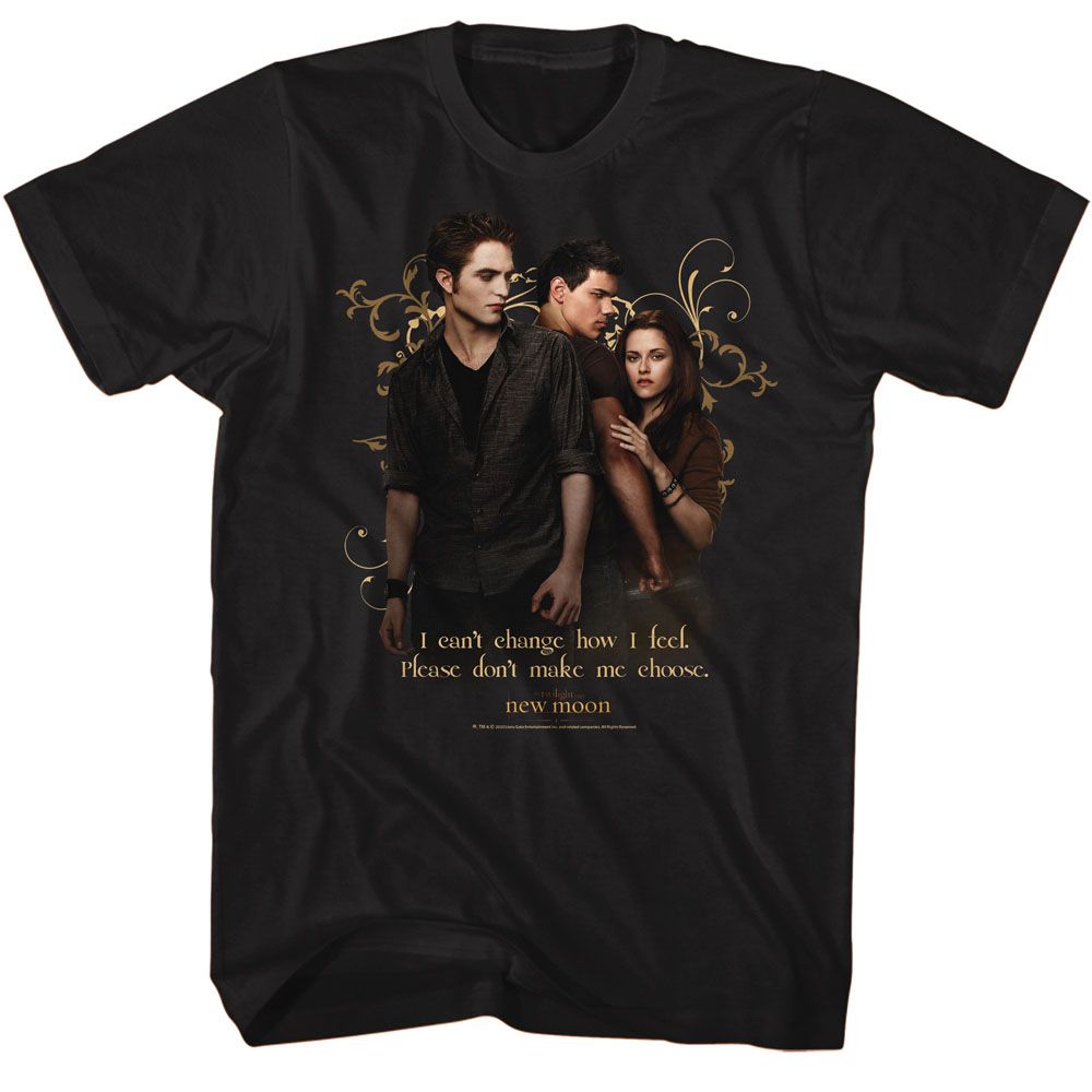 TWILIGHT-TWILIGHT NEW MOON POSTER-BLACK ADULT S/S TSHIRT