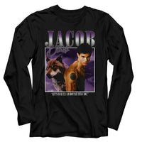 Thumbnail for TWILIGHT-TWILIGHT TWO IMAGES JACOB-BLACK ADULT L/S TSHIRT