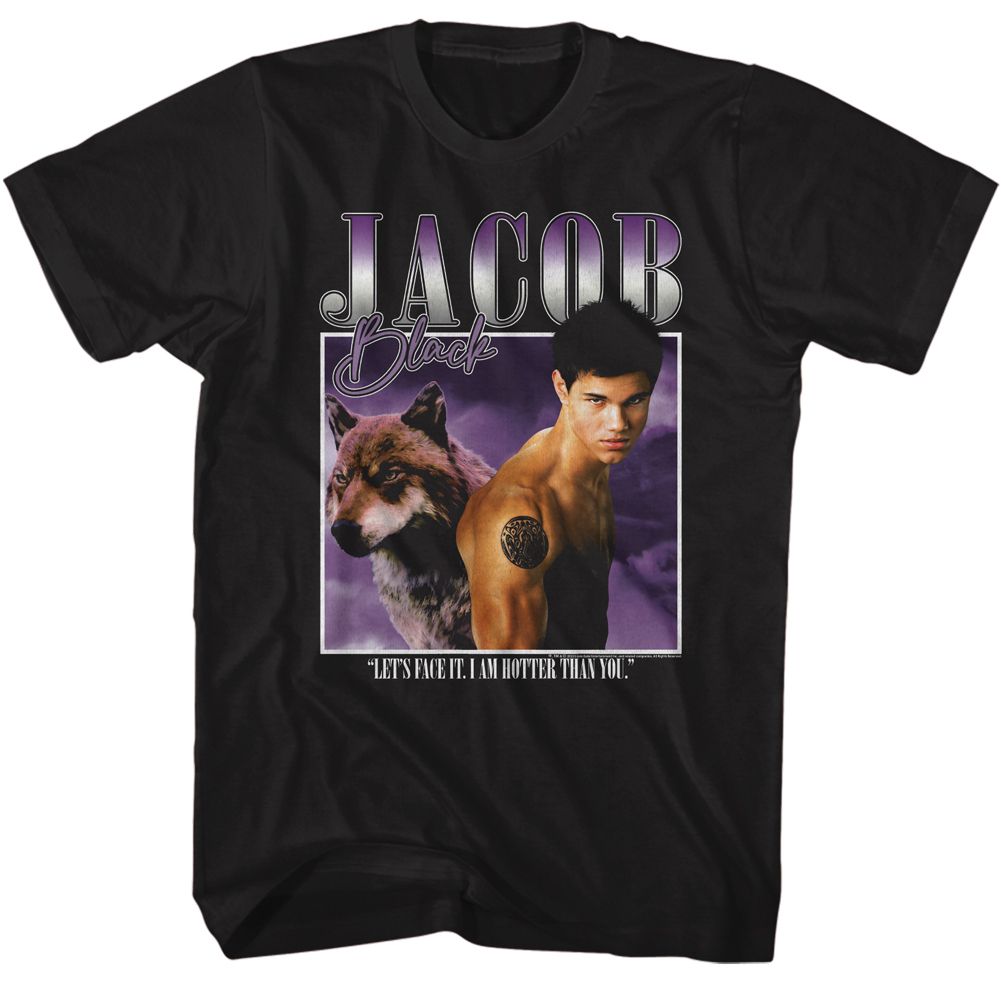 TWILIGHT-TWILIGHT TWO IMAGES JACOB-BLACK ADULT S/S TSHIRT
