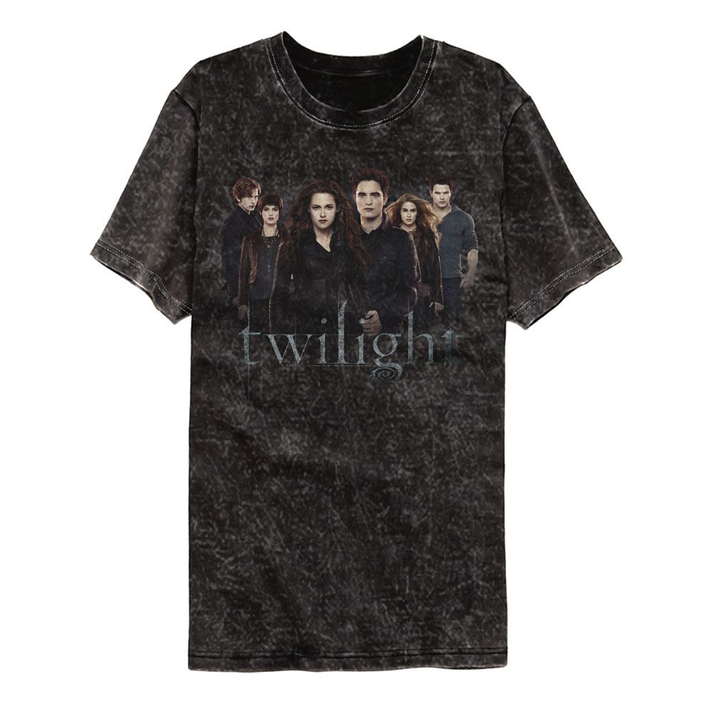 TWILIGHT-TWILIGHT CULLEN SIBLINGS GROUP-MINERAL WASH BLACK ADULT S/S TSHIRT