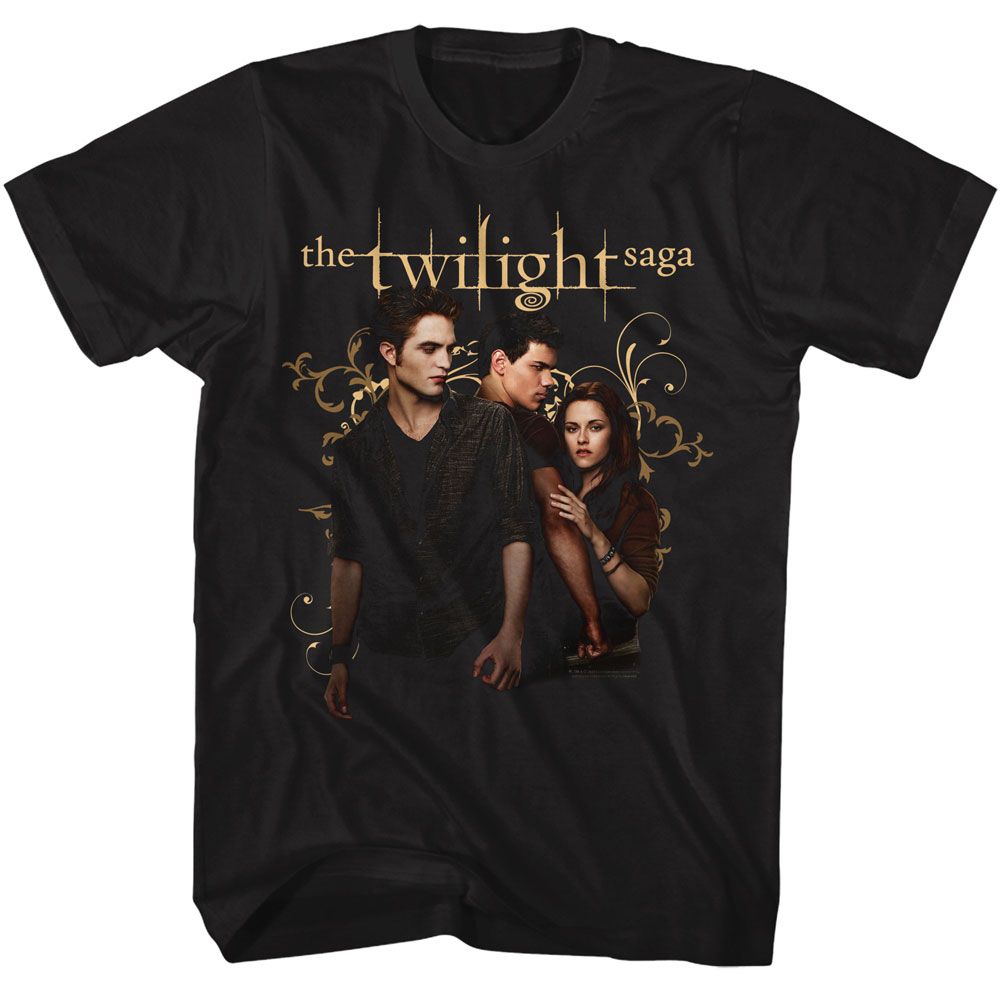 TWILIGHT-TWILIGHT EDWARD JACOB BELLA-BLACK ADULT S/S TSHIRT