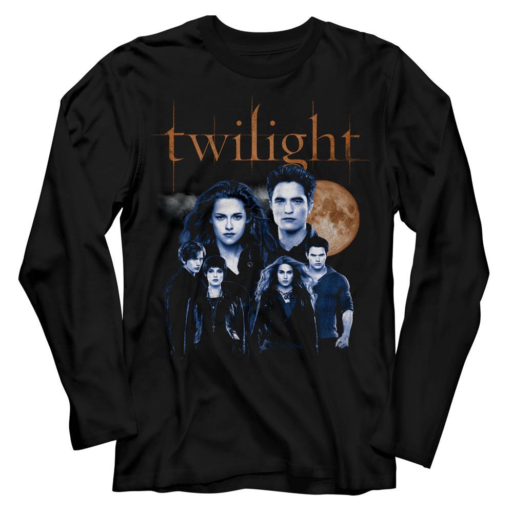 TWILIGHT-TWILIGHT CULLEN FAMILY WITH MOON-BLACK ADULT L/S TSHIRT