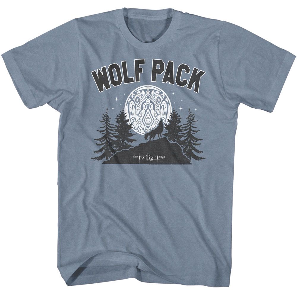 TWILIGHT-TWILIGHT WOLF PACK MOON-INDIGO HEATHER ADULT S/S TSHIRT