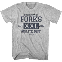 Thumbnail for TWILIGHT-TWILIGHT FORKS ATHLETIC DEPT-GRAY HEATHER ADULT S/S TSHIRT